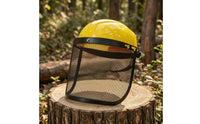 Face Visor with Mesh Guard Head-Mounted Mesh Face Visor Breathable Adjustable for Landscapers, Vegetation Cutting, Lawn Care