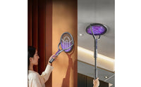 Rotatable Swatter Rechargeable Electrifier with Charging Base Handheld Electric Electric Fly Racket for Home, Bedroom, Living Room