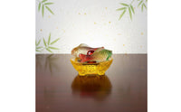 Wealth-Attracting Colored Glaze Koi Decor Auspicious Crystal Koi Ornament Creative Design for Living Room, Office, Entryway