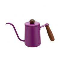 Coffee Kettle Accurate Stream Control Wooden Handle Coffee Pot Anti-Rust Gooseneck Kettle for Cafe, Office