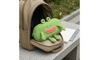 Soft Material Soft Fabric Frog Pencil Pouch Zipper Closure Frog Pencil Case Dangling Legs for Students