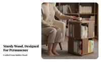 Space-Saving Design 360 revolving book shelf flexible Use Revolving Book Tower Large Capacity book shelf Stable Base for Children, Students, Parents, Living Room, Playroom, Bedroom, Corner