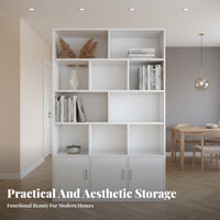 Standing Display Shelf Sturdy Construction Multi-Tier Storage Unit Space-Saving Design Multi-Compartment Storage Organizer for Collectors, Bedroom