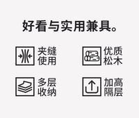 床头柜实木简约现代床头置物架床边柜收纳柜卧室小型窄柜子夹缝柜 【原木色】⭐组合门⭐2层30cm长