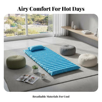Waterproof Water-Filled Cooling Mattress Long-Lasting Summer Sleeping Pad Reinforced Edges Inflatable Water Bed Mat for Elderly, Students, Dorm Room, Sofa