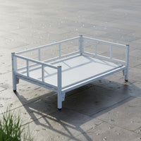 Year-Round Elevated Dog Bed Chew Resistant Raised Pet Cot Raised the Ground for Small Dogs, Cats