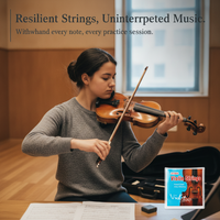 Premium Violin Strings Set - Silver Wound Steel Core for Enhanced Performance
