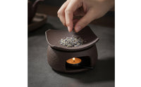 Warmer with Removable Tray Compact Ceramic Tea Warmer Space-Saving