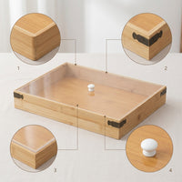 Wooden Serving Tray with Lid for Snacks and Baked Goods