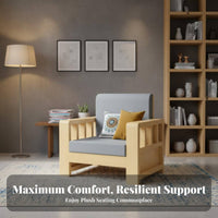 New Chinese design Wood Frame Couch Set Small Space suitable Upholstered Sectional Couch clean-lined contemporary Design Living Room Furniture Spacious Seating for Homeowners, Apartment Dwellers, Office Workers, Home, Reception Area