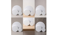 3 Pieces Cylindrical Display Risers Matte Round Photography Blocks Cosmetic Display Pedestals Minimalist Acrylic Cylinder