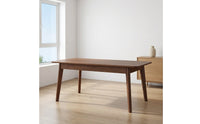 Solid Wood Extendable Dining Table Modern Table with Extendable Top Minimalist Furniture Sleek for Kitchen