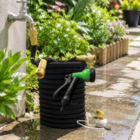 Flexible Garden Hose Set, Expandable Hose with 8-Function Garden Sprayer, TPE/Latex Hose for Irrigation, Car Washing