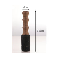 Solid Wood Tibetan Singing Bowl Mallet Artisan-Made Wooden Singing Bowl Stick Deep Soothing Tones Suede Wrapped Mallet Ergonomic Grip for Meditators, Mindfulness Practitioners, Relaxation