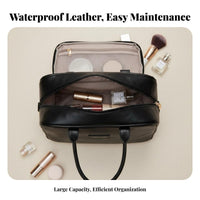 Multiple Compartments Large Capacity Makeup Bag Compartmentalized Storage Makeup Bag with Dividers Waterproof for Women, Daily Use, Bathroom