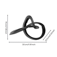 Abstract Sculpture with Base Minimalist Geometric Sculpture Contemporary Tabletop Ornament for Art Lovers, Homeowners, Bookshelf