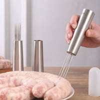 Meat Casing Pricker Stainless Steel Meat Pricker Rust-Resistant Air Release Tool for Home Cooks, Meat Prep