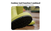 Women's Rubber Boots Non-Slip Knee-High Rain Boots Korean Design for Students, Rainy Days, Commuting, Gardening