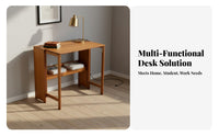 Space-Saving Foldable Computer Desk Portable Small Folding Desk Installationcomplimentary Writing Table Easy Assembly for telecommuting Workers, Apartment Dwellers, Hobbyists, Home Office, Bedroom, Dorm Room, RV journey