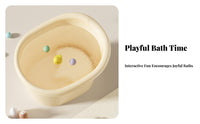 Thickened Sturdy Material Toddler Bathing Tub Easy to Clean Sit-in Infant Bathtub Gentle Rounded Edges for Babies, Kids