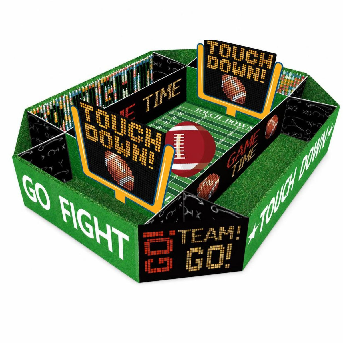 Folding Snack Tray Foldable Paperboard Food Tray Oil-Resistant-Resistant Snack Box for Watch Parties