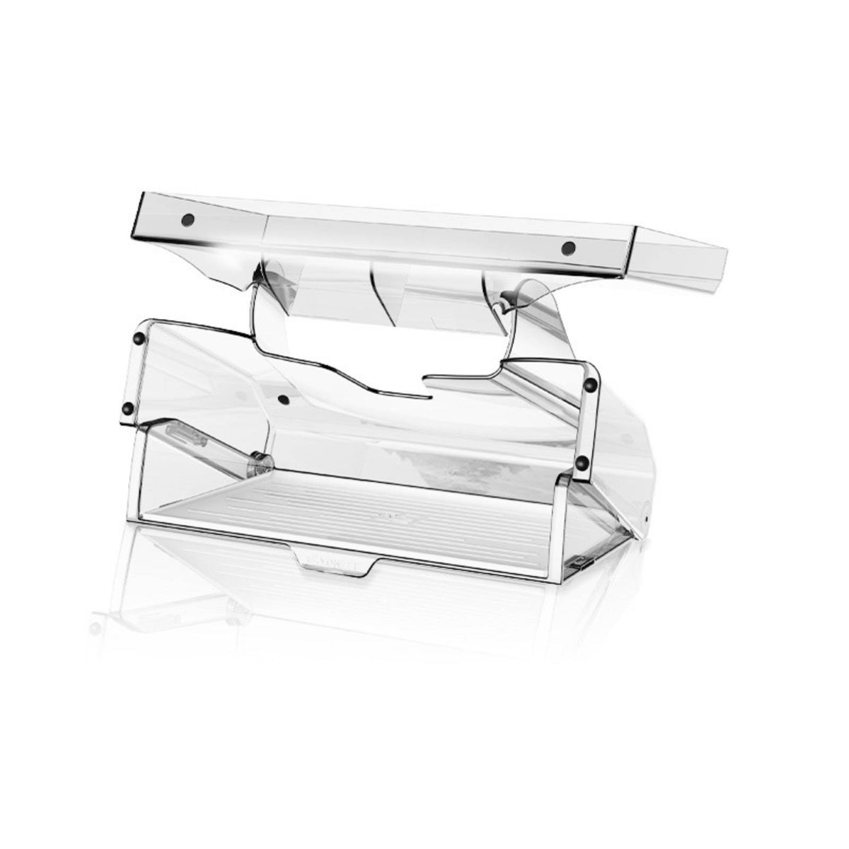 Under Screen Storage Box Transparent Storage Tray with Non-Slip Mat Car Organizer with Non-Slip Mat Adhesive Foldable