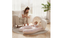 Thickened Parent-Child Swimming Float Stable Baby Swimming Float with Canopy Portable Pool Buoy with Canopy Easy to Inflate for Toddlers