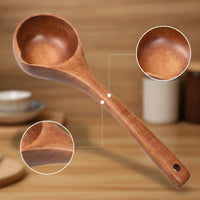 Wooden Soup Ladle Wood Soup Ladle Deep Bowl Spoons for Home Cooks, Chefs, Kitchen, Restaurant
