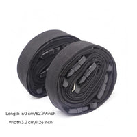 2 Pieces Looped Ends Wall Storage Strap Black Strapping Strap Organizer Flat Band