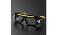 Handshands-off Glasses-Style Headlamp Dual-Sided Side Lights Eyeglass Headlamp Clear Lens Openings LED Light Glasses