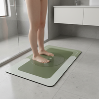 Diatomaceous Earth Bath Mat, Non-Slip Absorbent Quick Dry Bathroom Floor Mat