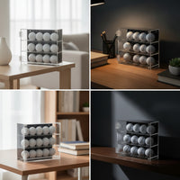 Dustproof Golf Ball Display Case Transparent Golf Ball Display Cabinet Acrylic 12-Slot for Collectors, Golfers, Game Room, Office, Shelf