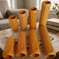 Heat Resistant E14 Lamp Holder Sleeve for Retro Lighting, 100mm Candle Lamp Holder Sleeve with Dripping Effect, Durable Design, DIY Lighting