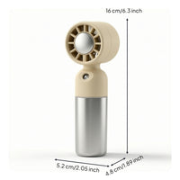 Handheld Misting Fan USB Rechargeable Handheld Fan with Mist Lightweight Cordless for Travelers, Travel, Commuting