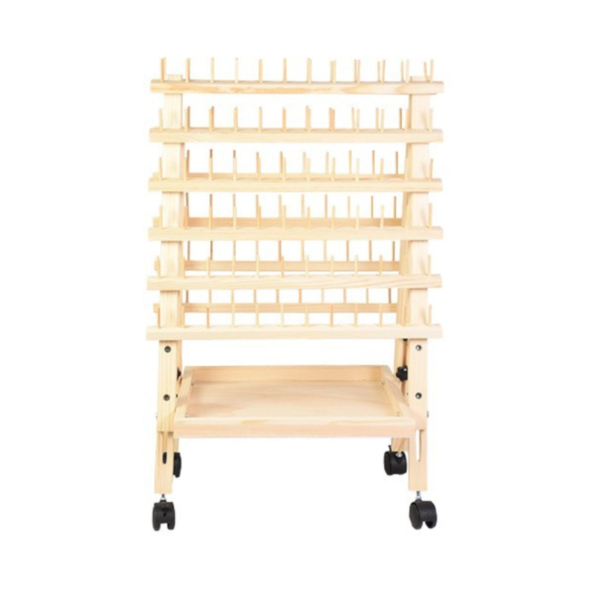 Hair Weaving Rack with Wheels Mobile Braiding Rack with Pegs Hair Weft Stand for Braiders