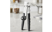 Stainless Steel Can Opener with Turn Knob and Bottle Opener Compact Kitchen Tool Heavy Duty for Camping, Dorm Rooms