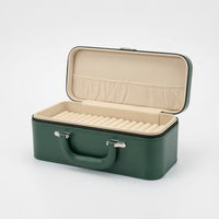 Bracelet Case with Handle Hard Shell Jewelry Organizer Box with Handle Zippered