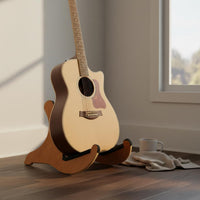 Foldable Folding Guitar Stand Tooltool-Less Setup V-Shaped Guitar Stand Scratch Protection Instrument Holder Non-Slip Feet