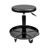Padded Mechanic Stool with Tool Tray Mobile Rolling Mechanic Stool Large Garage Seat with Tool Tray Long-Lasting for Mechanics