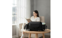Water-Resistant Stroller Organizer Structured Stroller Organizer with Tissue Pocket Portable Nappy Bag Multifunctional for Moms, Parents, Outings, Travel