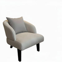 Highrear Armchair Nordic Aesthetic Lounge Chair Minimalist Design Sturdy Wood Frame for Homeowners, Living Room, Perusing Corner
