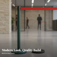 Retractable Belt Stanchion Heavy Duty Base Stainless Steel Stanchion Rust-Resistant Queue Line Barrier Post for Security Airports, Stations, Hotels