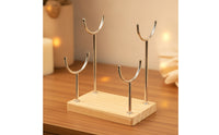 Jewelry Stand with Wooden Base Sturdy Necklace Organizer Stand Sturdy