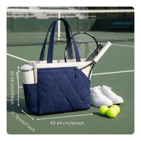 Badminton Shoulder Bag Stylish Pickleball Bag Multi-Functional Large Sports Handbag for Outdoor, Travel