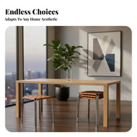 Stackable Woven Top Stacking Stool Light Luxury Design Backless Chair Space-Saving Dining Seat Sturdy Construction for Apartment Dwellers, Interior Decorators, Small Apartments, Kitchen, Living Room, Entryway