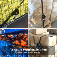 Tangle-Tangle-Less Automatic Retractable Tie-down Strap Long-Lasting Self-Retracting Cargo Strap Easy to Use for Movers, Hauling Vehicle