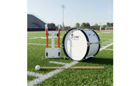 Marching Bass Drum with Back Frame Covered Finish 16x12 Marching Bass Drum Sturdy Shell Music Instrument for Students, Band Members, Outdoor Performance