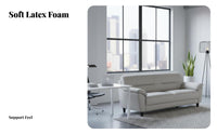 Minimalist Design Leather Settee with Metal Legs Nordic aesthetic Sofa Small Space compatible Living Room Furniture Easy to Clean for Apartment Dwellers, Homeowners, Families, Reception Area