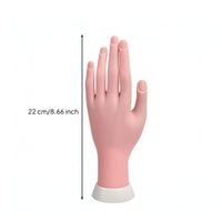 Nail Practice Hand with Base Lifelike Nail Training Hand Model Realistic