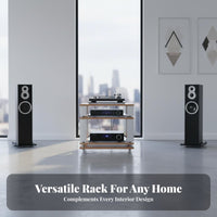 High-Fidelity Equipment Rack Vibration Dampening Multi-Layer Amplifier Stand Heavy-Duty Amplifier Stand for Audiophiles, Listening Room